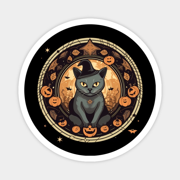 American Shorthair Cat Halloween, Cat Lover Magnet by logiamerch